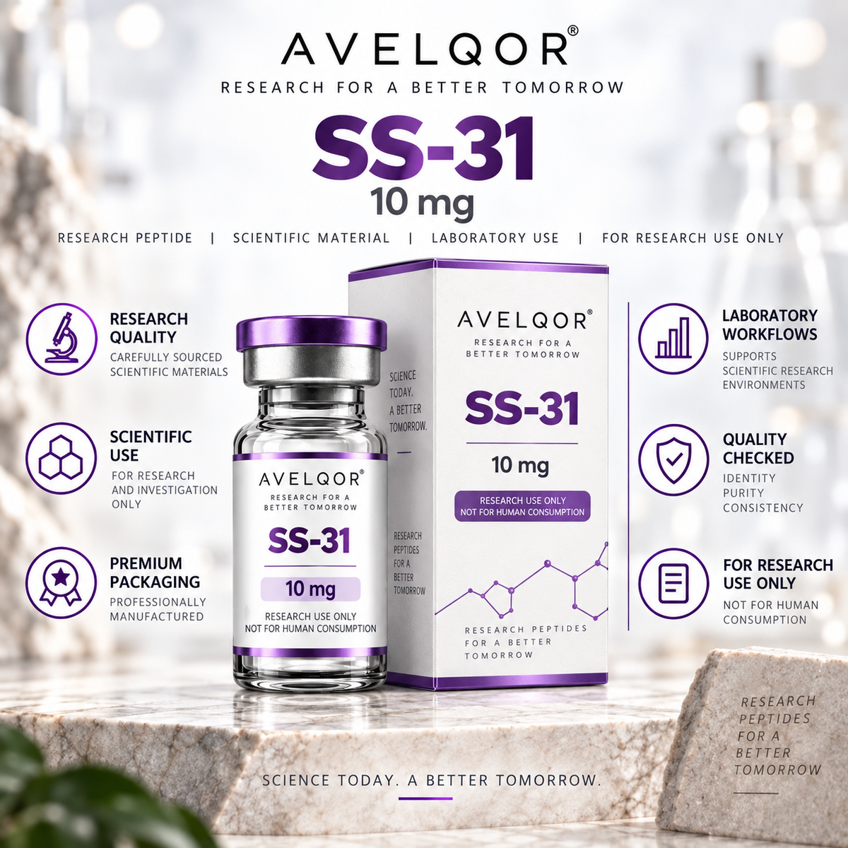 Avelqor Labs SS-31 10 mg laboratory research material