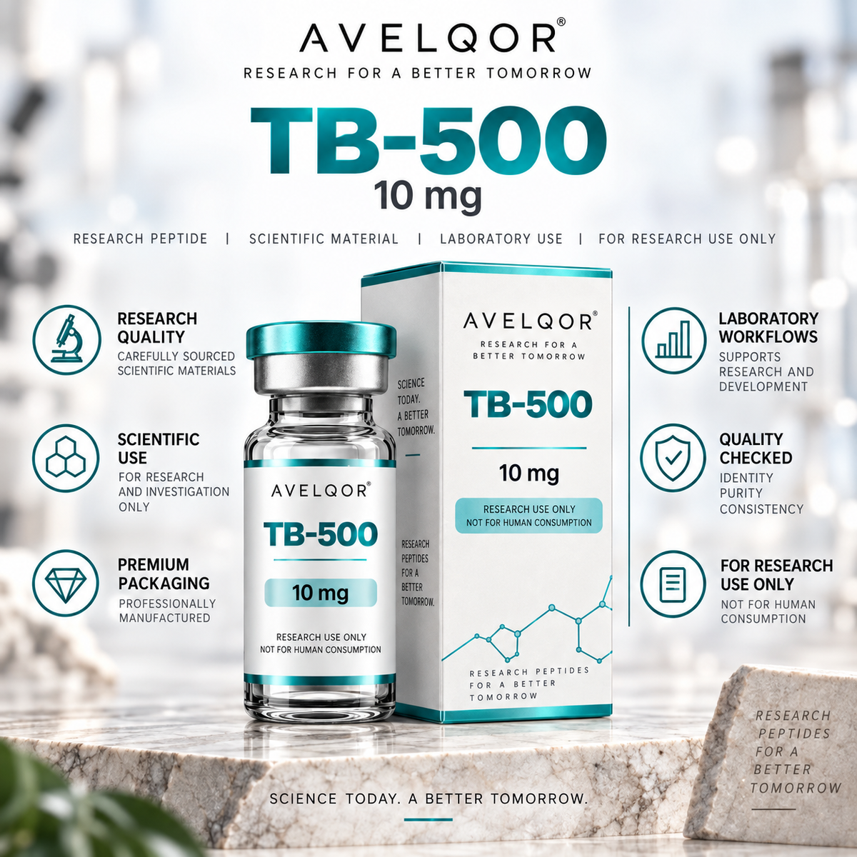 Avelqor Labs TB-500 10 mg laboratory research material