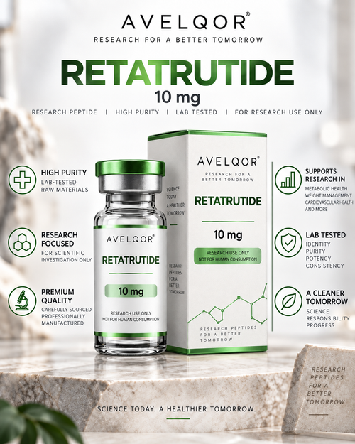 Avelqor Labs Retatrutide 10 mg laboratory research material