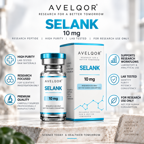 Avelqor Labs Selank 10 mg laboratory research material