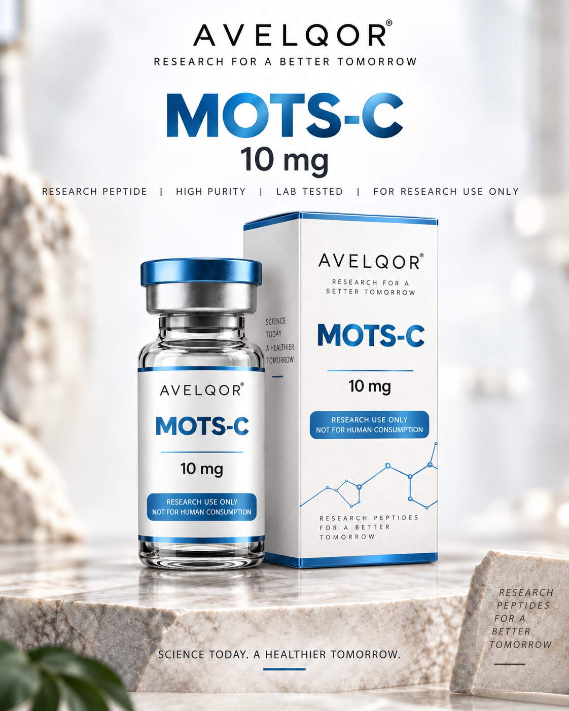Avelqor Labs MOTS-C 10 mg laboratory research material