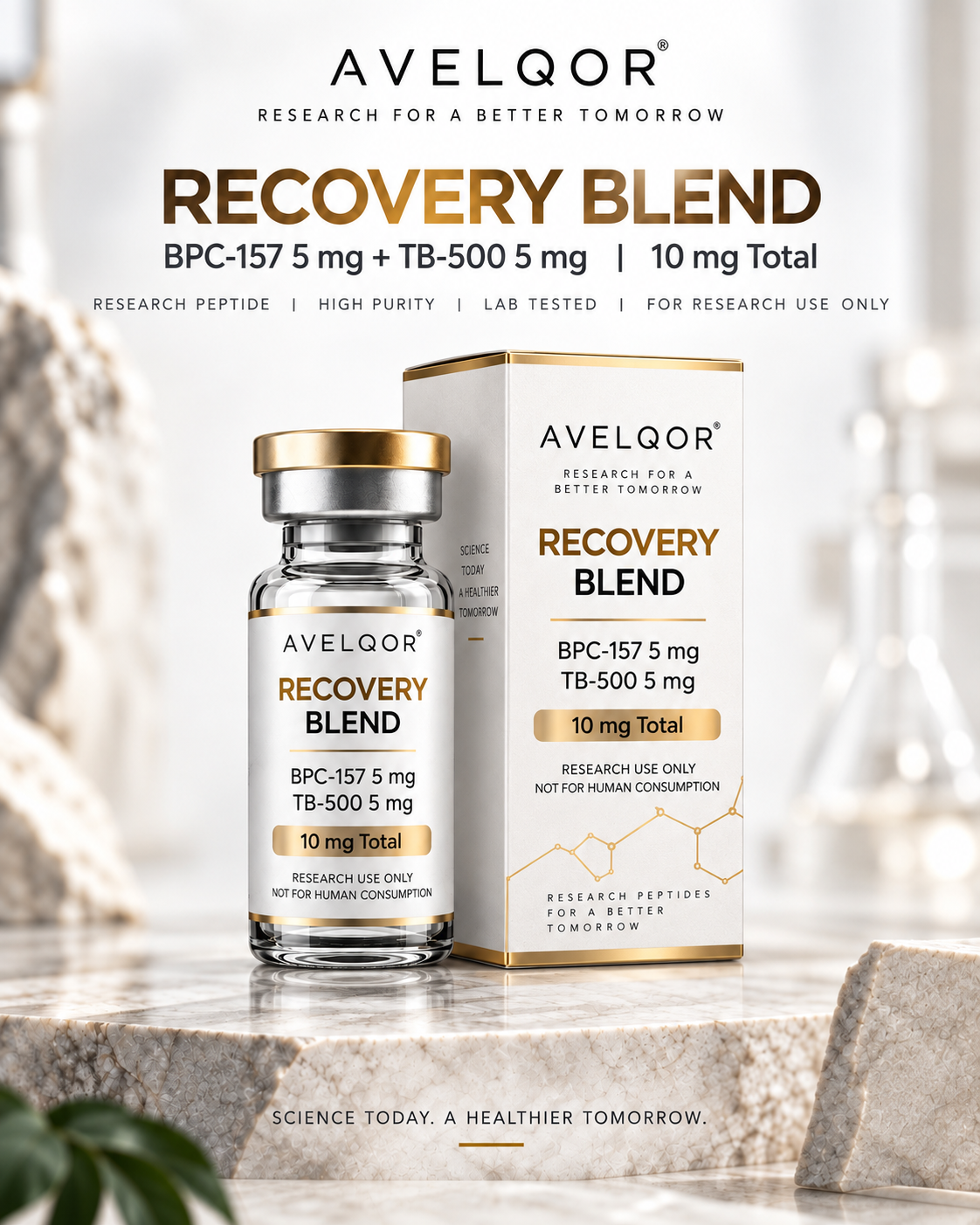 Avelqor Labs Recovery Blend 10 mg laboratory research material